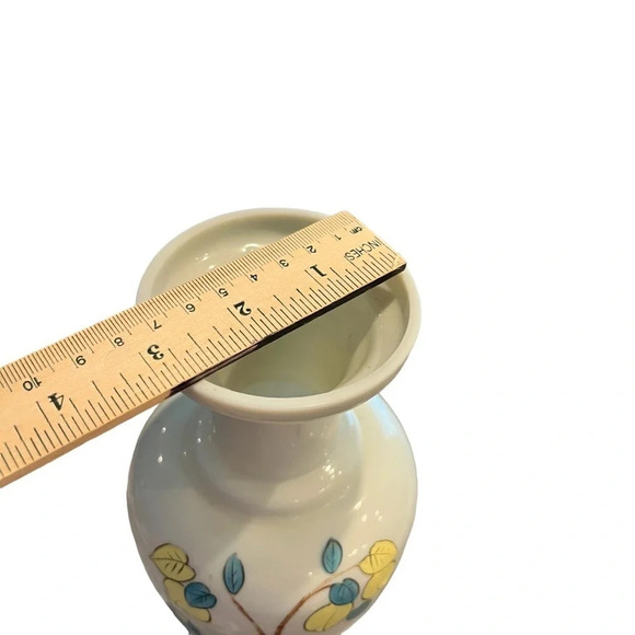 Antique Bristol Glass Victorian Gray Hand Painted Vase Bird Flowers Butterfly - Picture 6 of 10